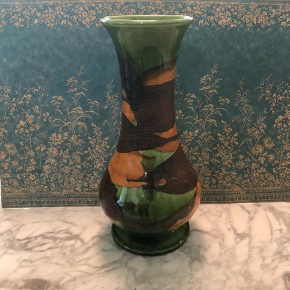 Vintage Royal Haeger Green Earth Wrap Vase